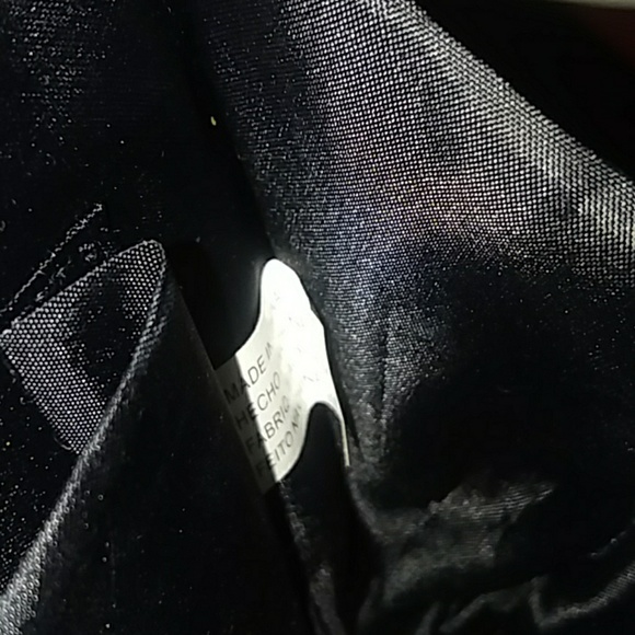 Black Satin w/ metallic design Clutch - Picture 5 of 8